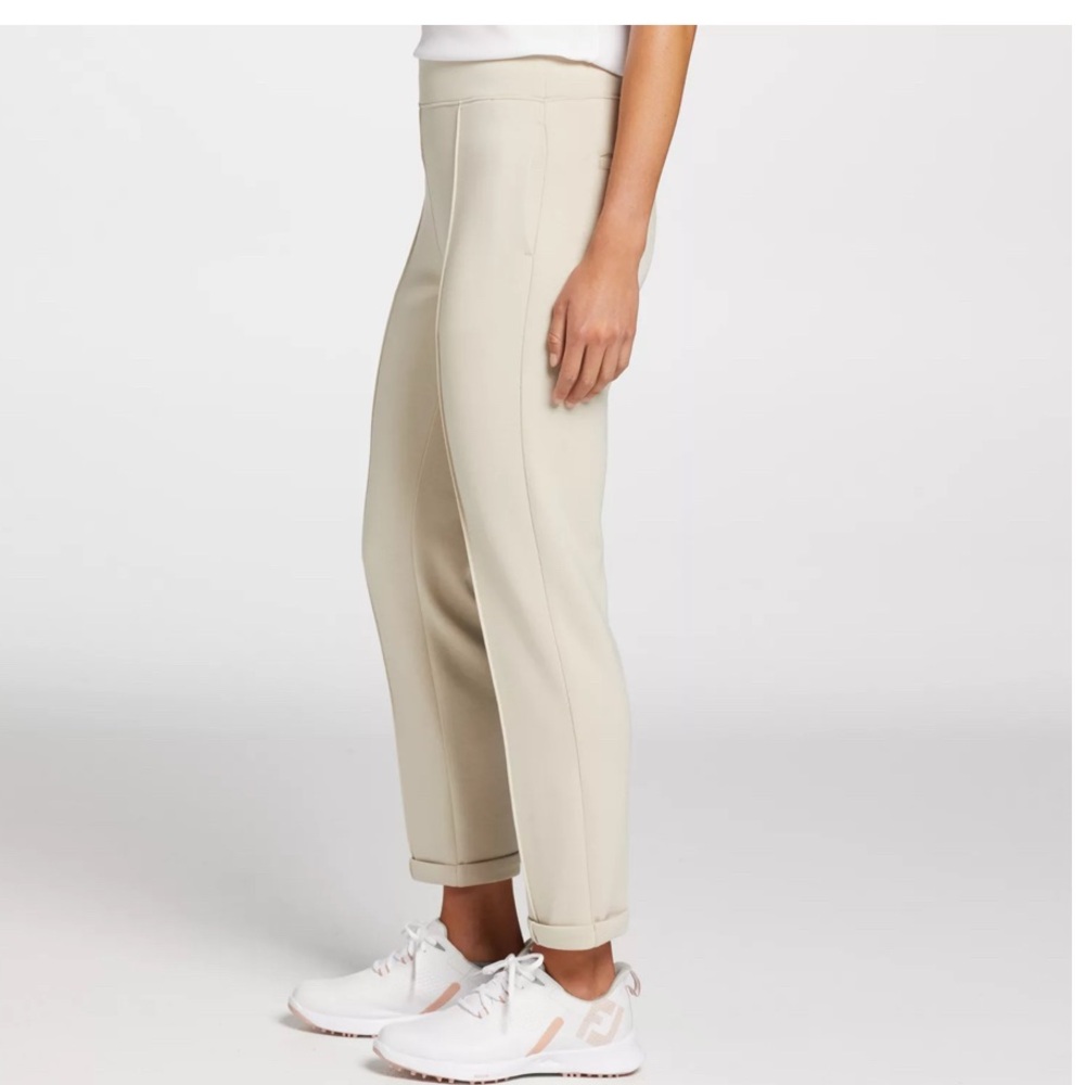 Walter Hagen Women's Fashion Pleated Golf Pants tan cream sz XL new with tags - Picture 4 of 8